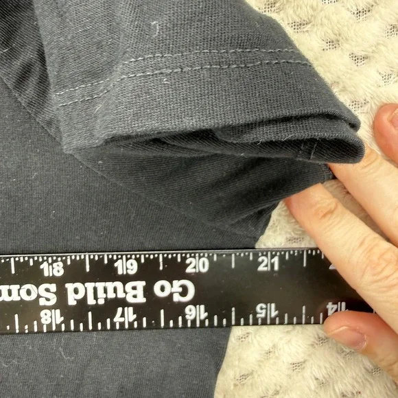 Old Navy Tiered Knit Dress Women Large Black Short Sleeve Mini Cotton 559533-03 - Picture 4 of 9